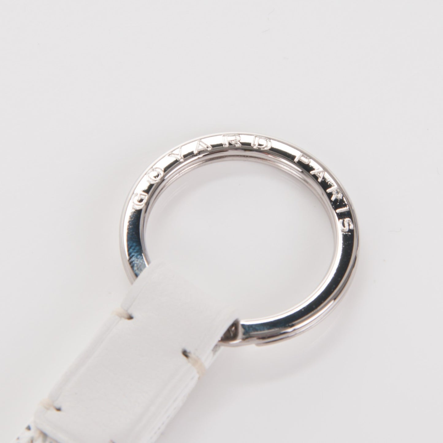 Goyardine Sesame Key Holder White