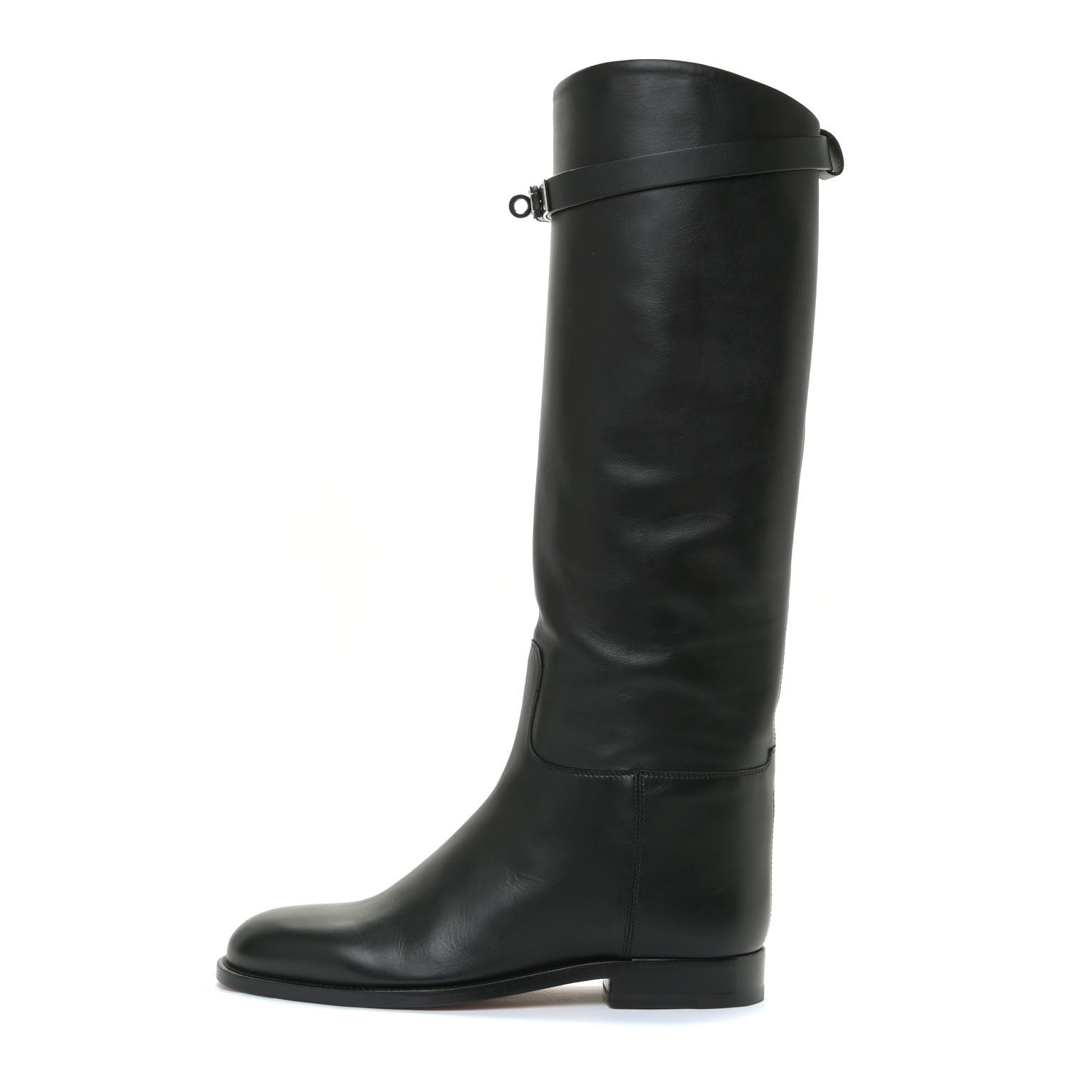 Hermes Box Kelly Jumping Boots 37 Black 1 of 12