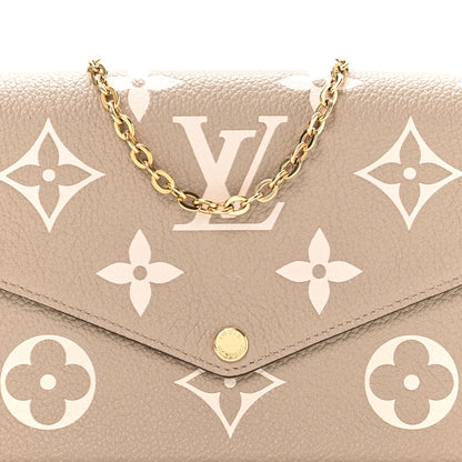 Louis Vuitton Empreinte Monogram Giant Felicie Pochette Tourterelle Creme 8 of 10