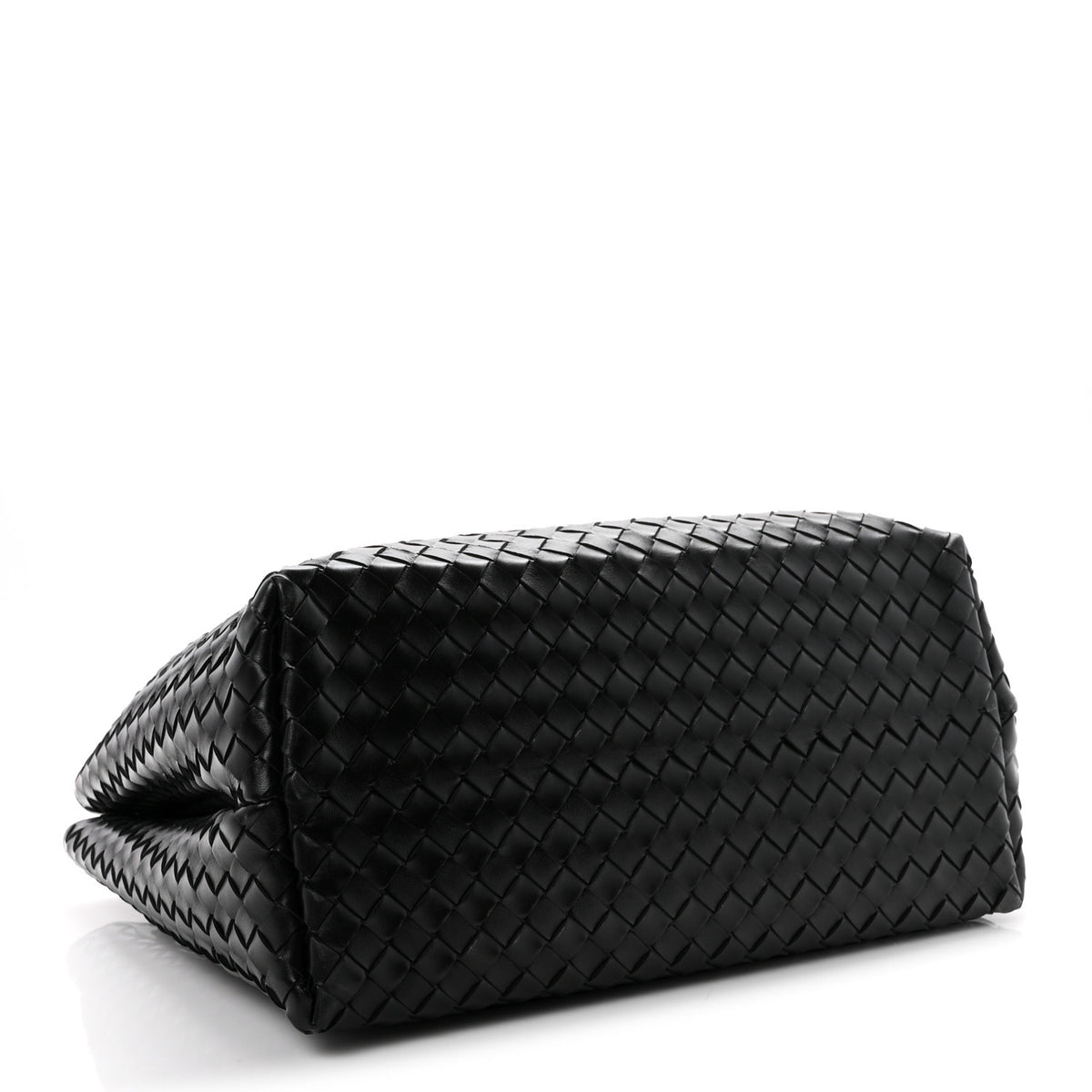 Nappa Intrecciato Large Andiamo Shoulder Bag Black