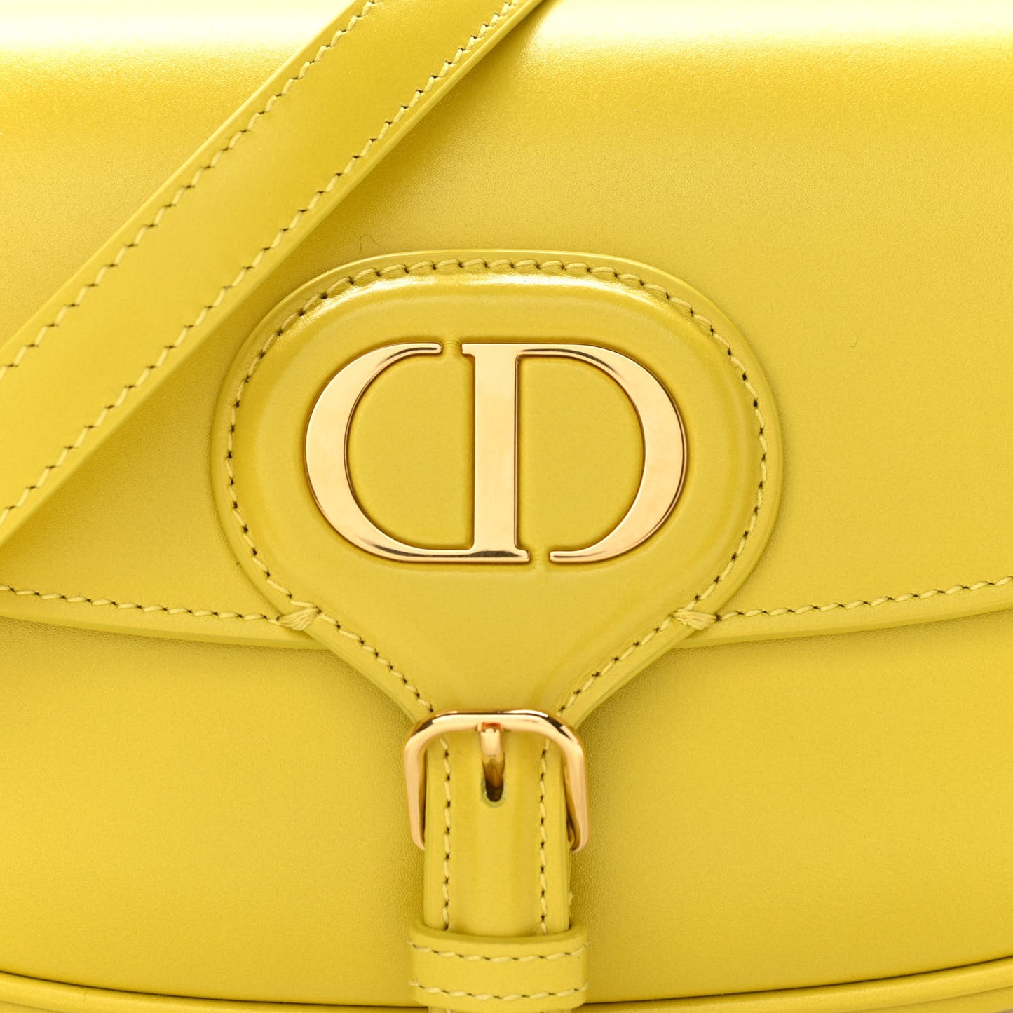 Box Calfskin East West Bobby Bag Mustard Yellow
