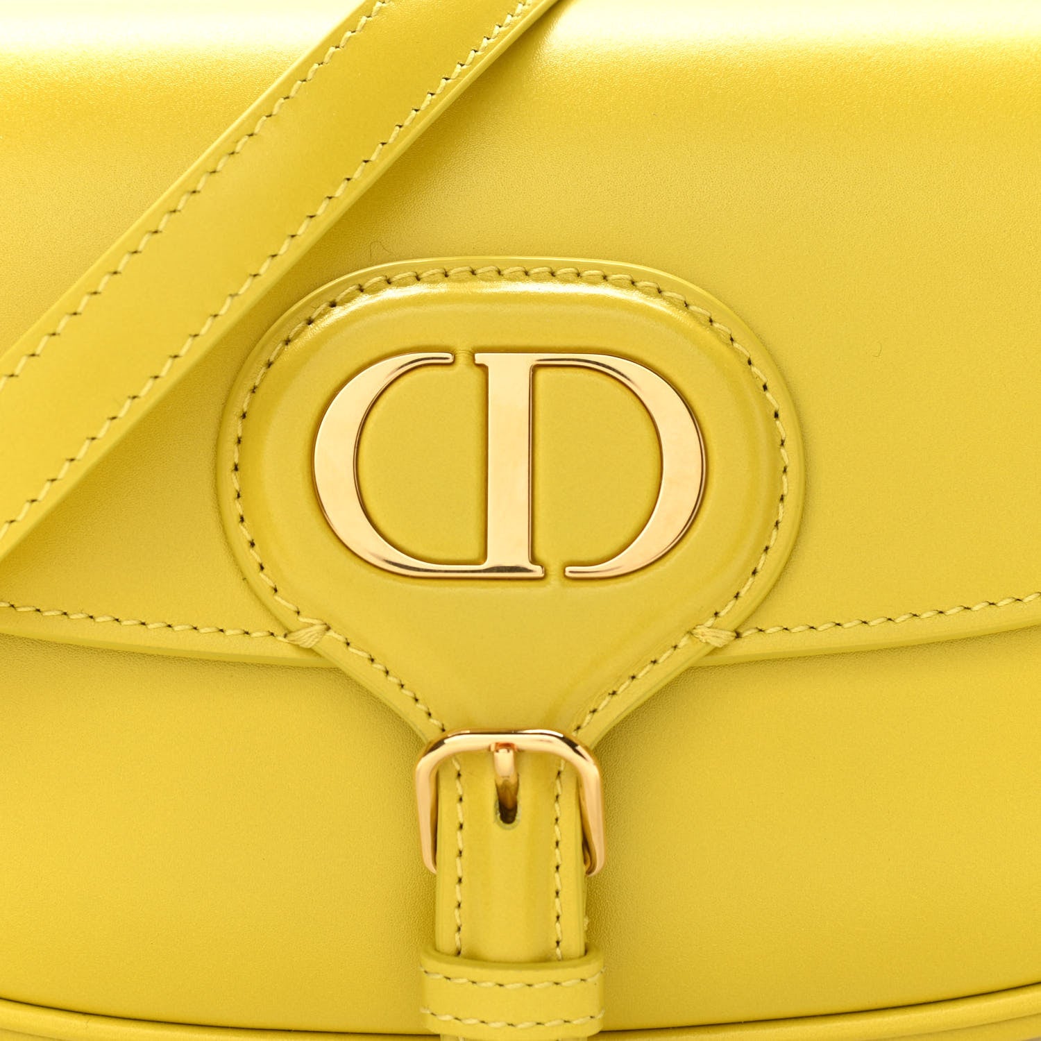 Christian Dior Box Calfskin East West Bobby Bag Mustard Yellow 7 of 9