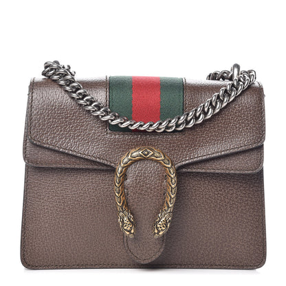 Gucci Textured Calfskin Web Mini Dionysus Shoulder Bag New Acero 1 of 11