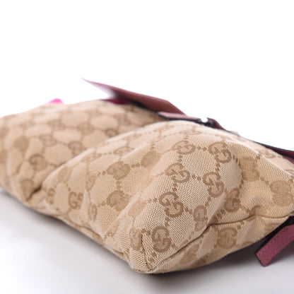 Gucci GG Monogram Web Double Pocket Belt Bag Pink 7 of 10