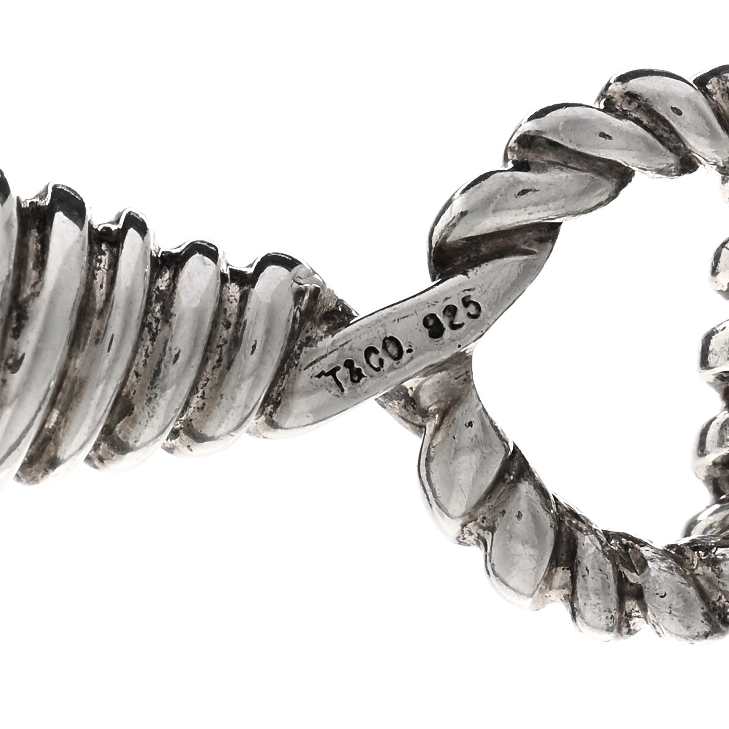 Tiffany Sterling Silver Hematite Torsade Multi Strand Bead Necklace 5 of 5