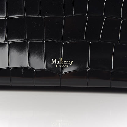 Mulberry Calfskin Crocodile Embossed Small Classic Stud Tote Black 11 of 11
