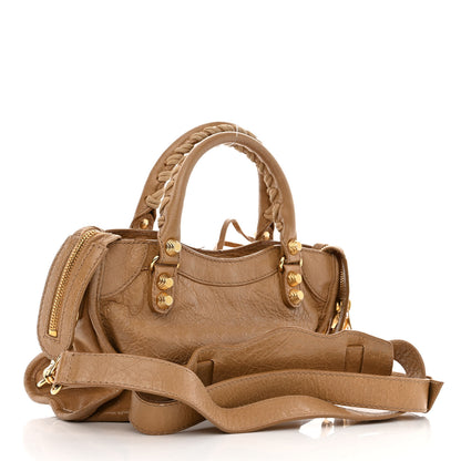 Balenciaga Agneau Giant 12 Gold Hardware Mini City Beige Nougatine 3 of 12