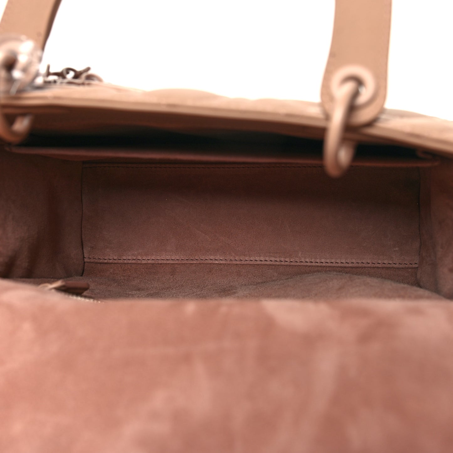 Ultra Matte Calfskin Cannage Medium Lady Dior Beige