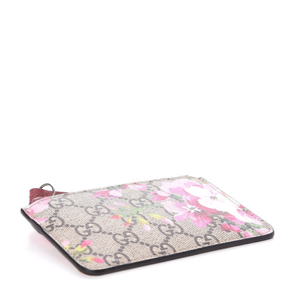 Gucci GG Supreme Monogram Blooms Key Ring Coin Case Beige Multicolor Dry Rose 4 of 6