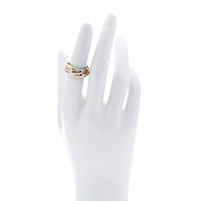 Cartier 18K Pink Yellow White Gold Diamond Trinity Ring 51 5.75 2 of 5