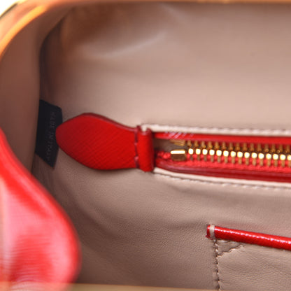 Prada Saffiano Vernice Pyramid Bag Rosso 9 of 11