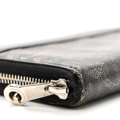 Goyard Goyardine Matignon Zip Around GM Wallet Black 8 of 8