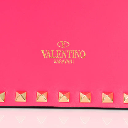 Valentino Garavani Nappa Rockstud Wristlet Clutch Fuxia Fluo 4 of 8