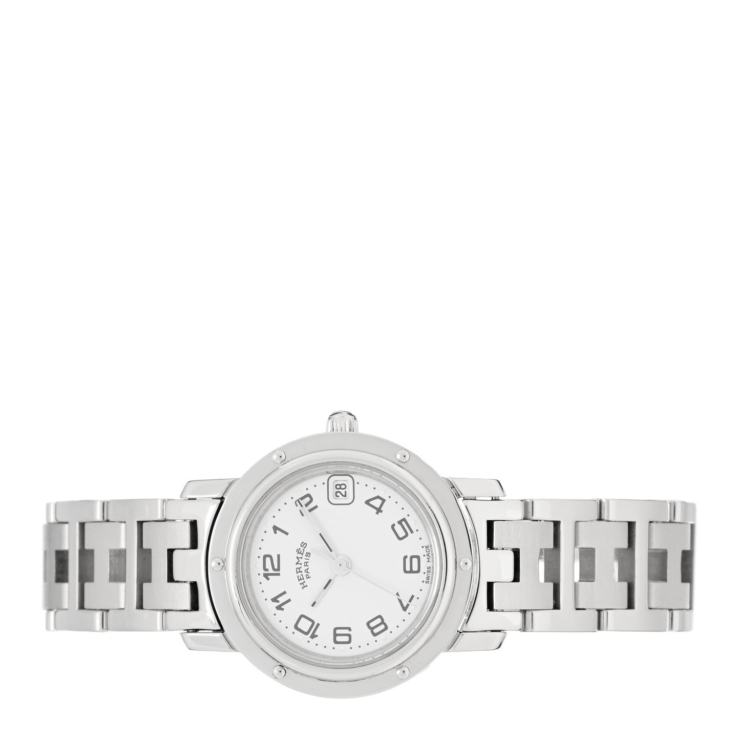 Stainless Steel 24mm Clipper Quartz Watch White