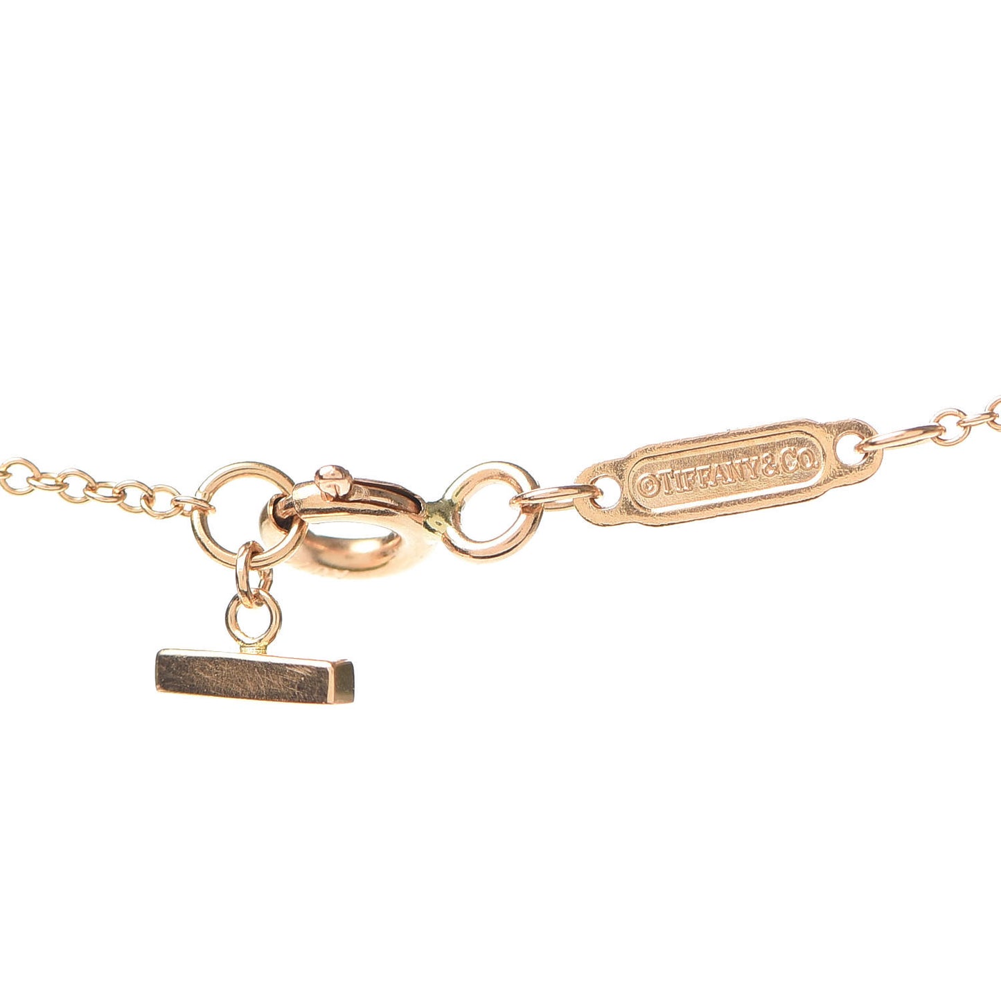 18K Rose Gold Small T Smile Pendant Necklace