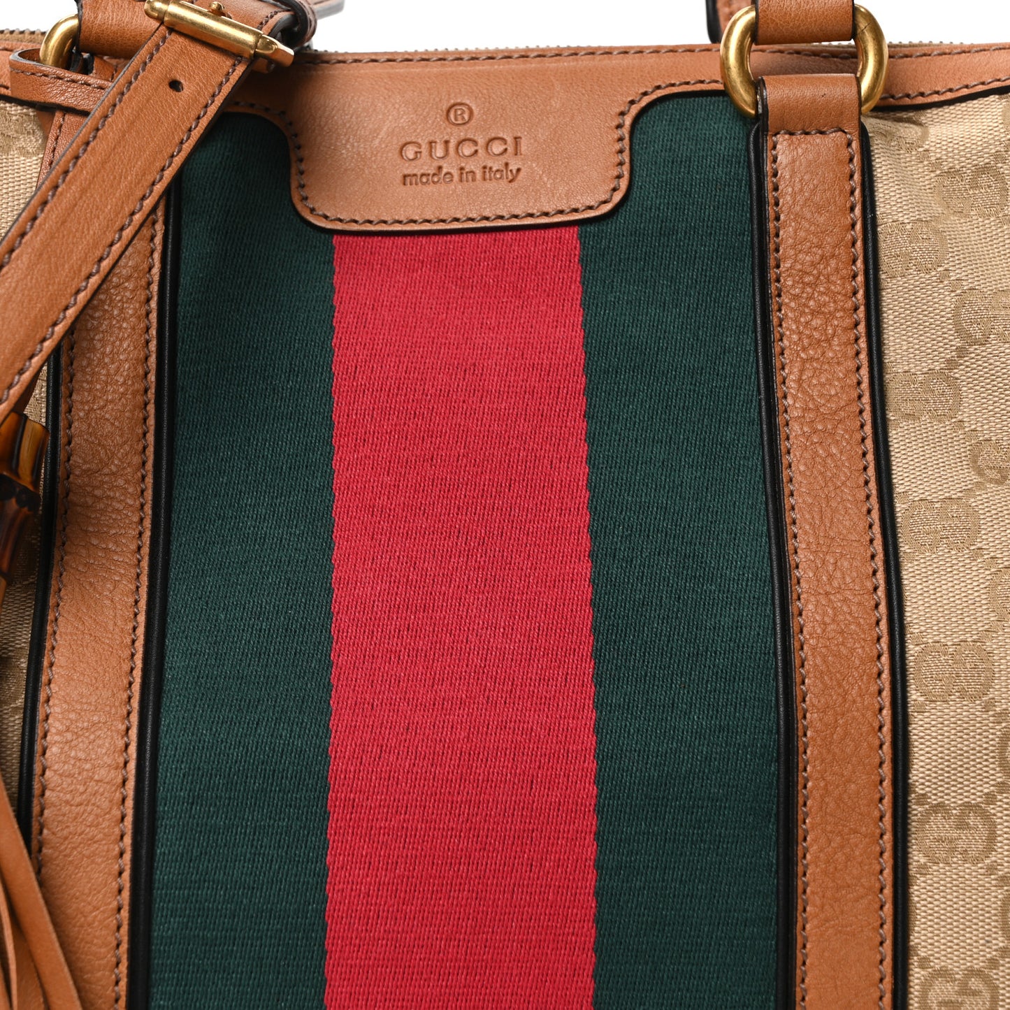 Monogram Web Medium Rania Top Handle Bag Sand
