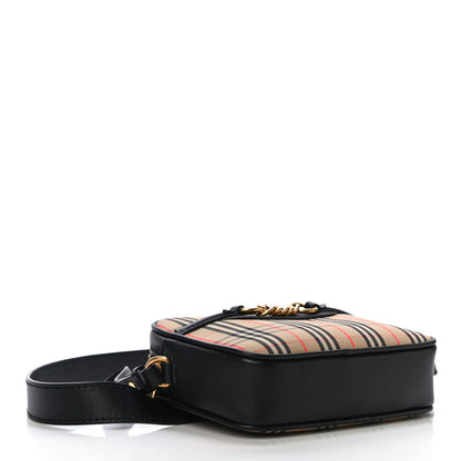 Burberry 1983 Knight Check Smooth Calfskin Link Bum Bag Black 4 of 9
