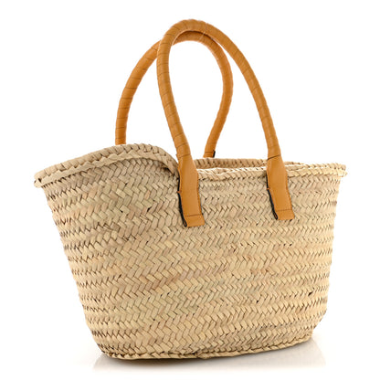 Chloe Raffia Small Grain Calfskin Medium Marcie Basket Yellow 3 of 13