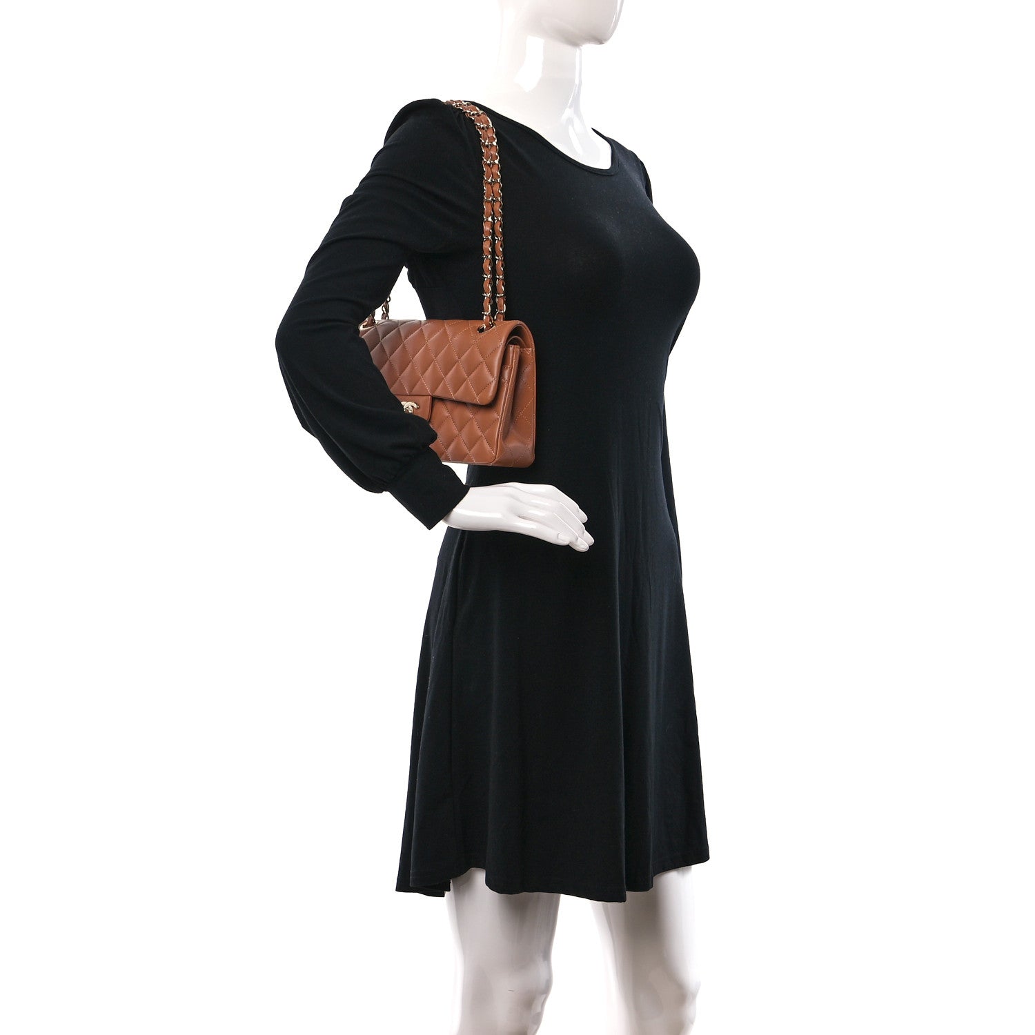 Chanel Lambskin Quilted Small Double Flap Brown 2 of 10