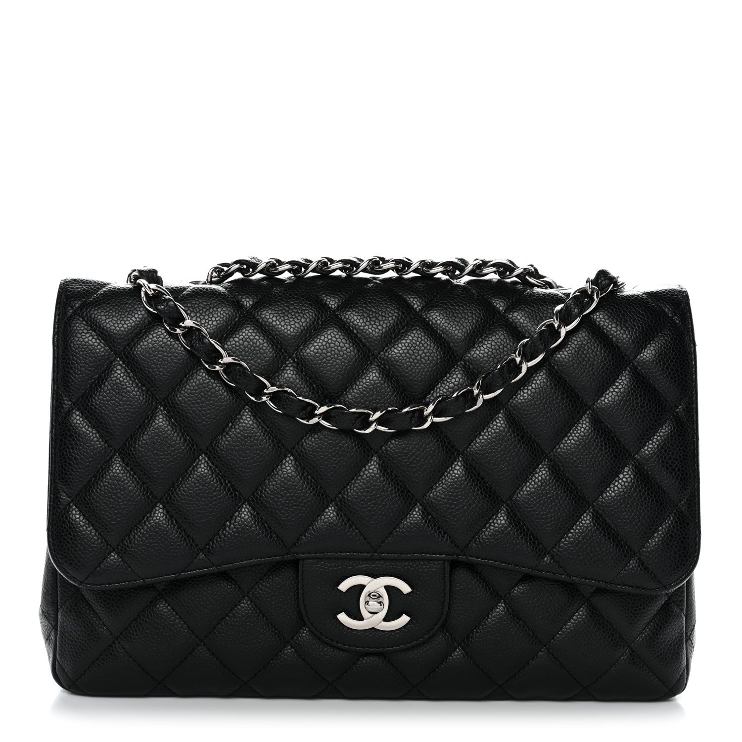Chanel Caviar Quilted Jumbo Single Flap Black 1 of 11