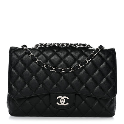 Chanel Caviar Quilted Jumbo Single Flap Black 1 of 11