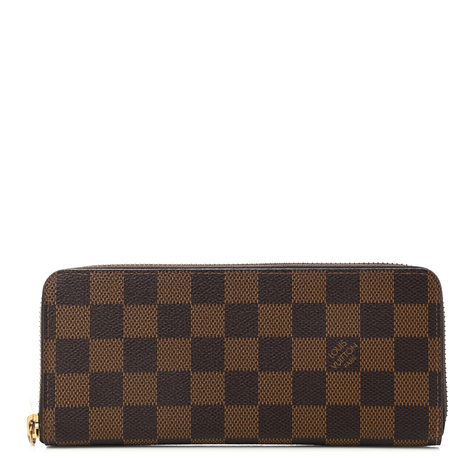 Louis Vuitton Damier Ebene Clemence Wallet Rose Ballerine 1 of 8