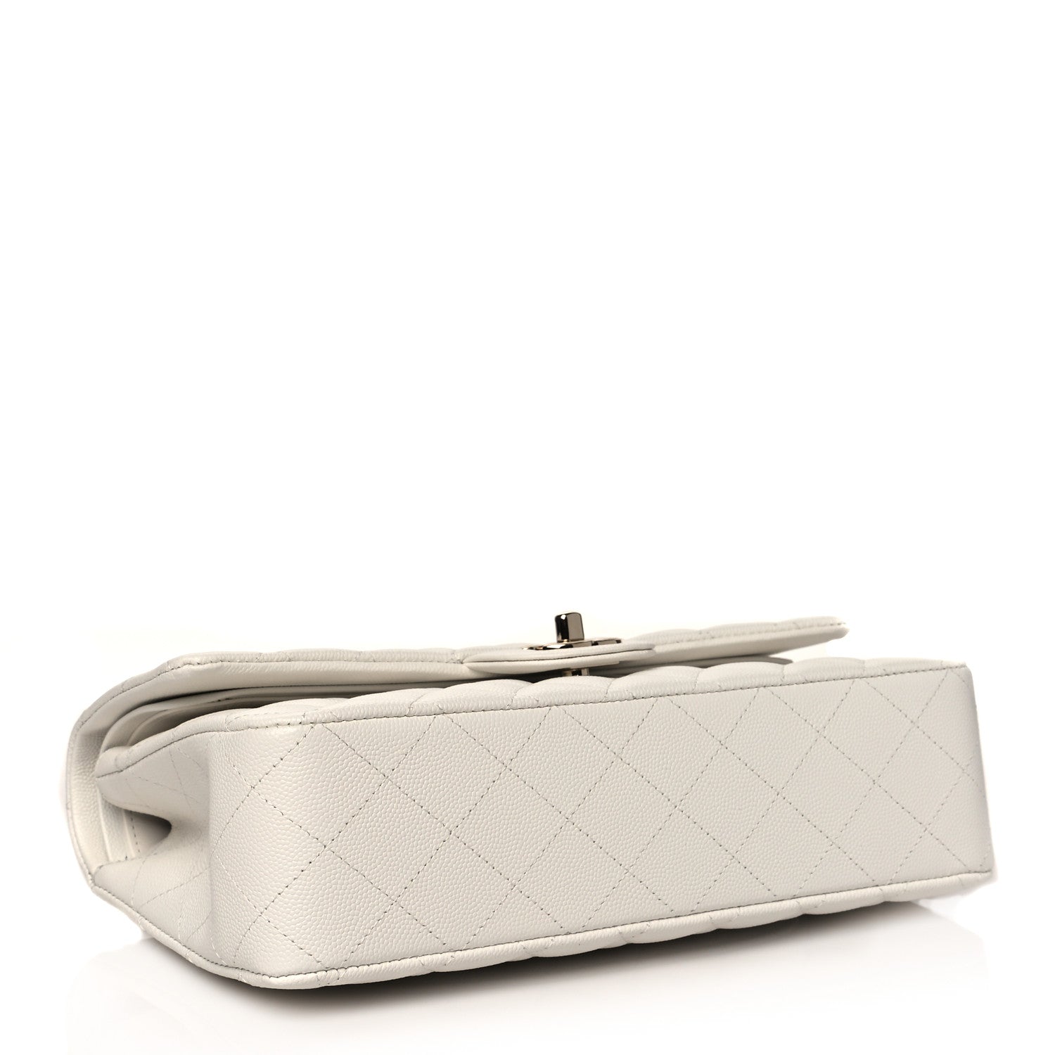 Chanel Caviar Quilted Medium Double Flap White 4 of 10