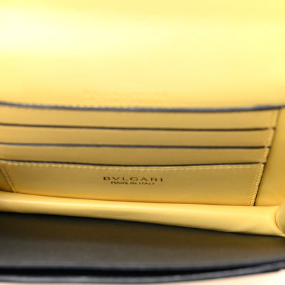 Bulgari Calfskin Mini Serpenti Forever Flap Clutch Yellow 5 of 12
