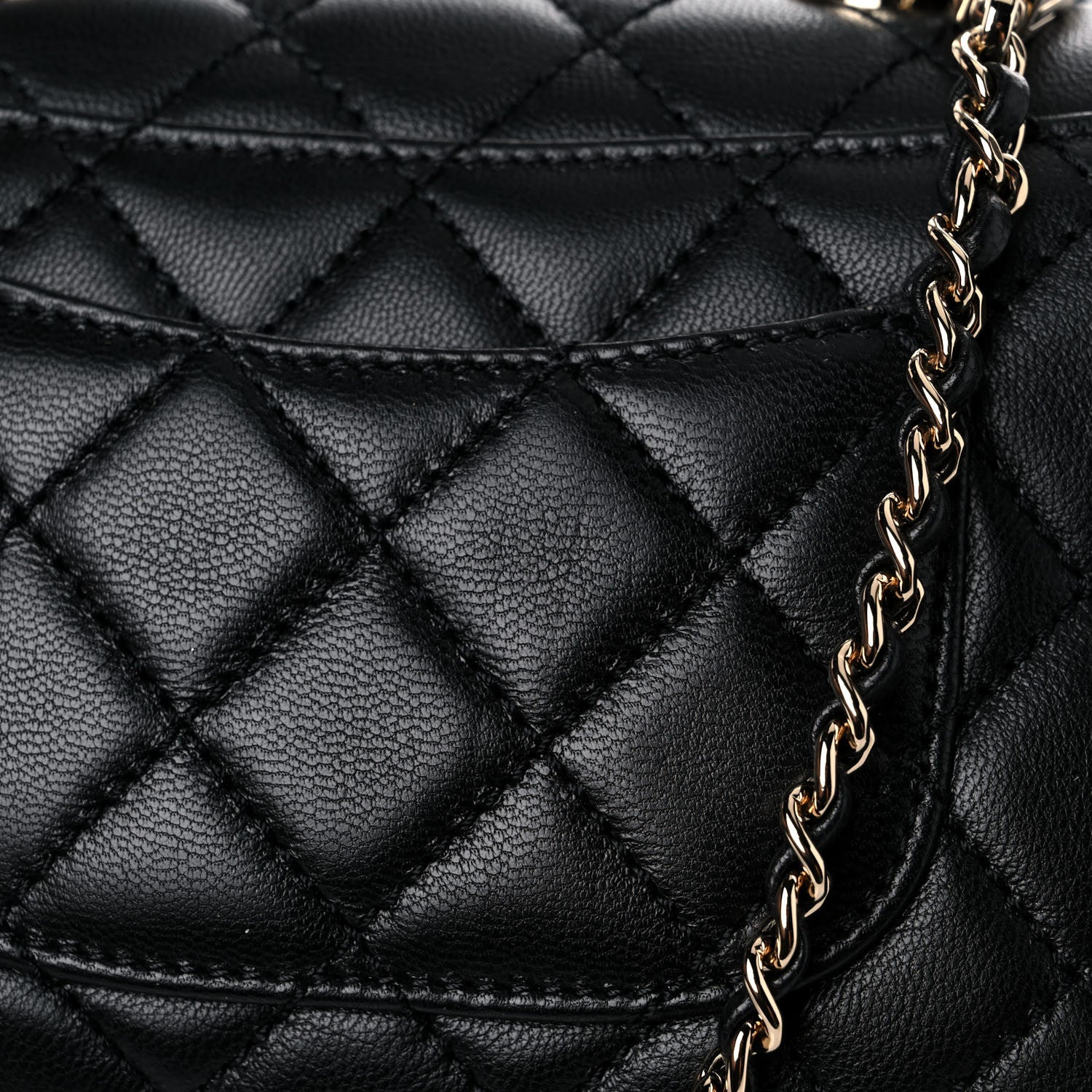 Chanel Goatskin Quilted Rainbow Extra Mini Coco Handle Flap Black 21 of 21