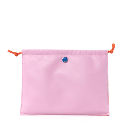 Hermes Milo Lambskin Swift Pilo Pouch Mauve Sylvestre Orange Poppy Bleu De France 1 of 10