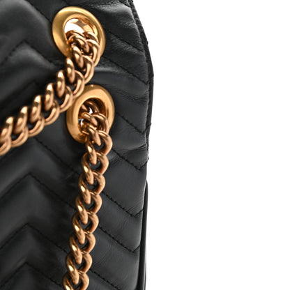 Gucci Calfskin Matelasse Small GG Marmont Shoulder Bag Black 12 of 12