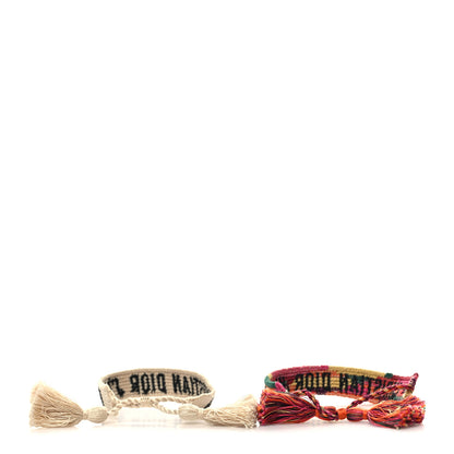 Christian Dior Woven Cotton J'Adior Friendship Bracelet Set 3 of 3