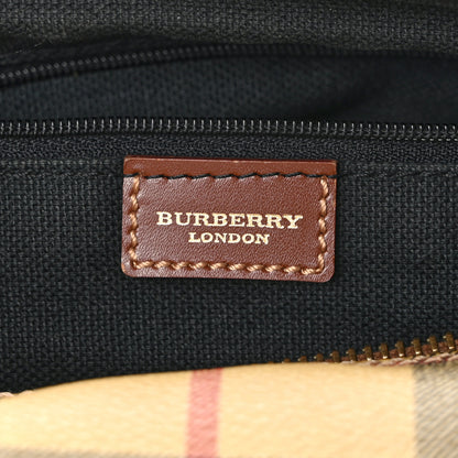 Burberry Haymarket Check Barrel Bag Brown 7 of 13