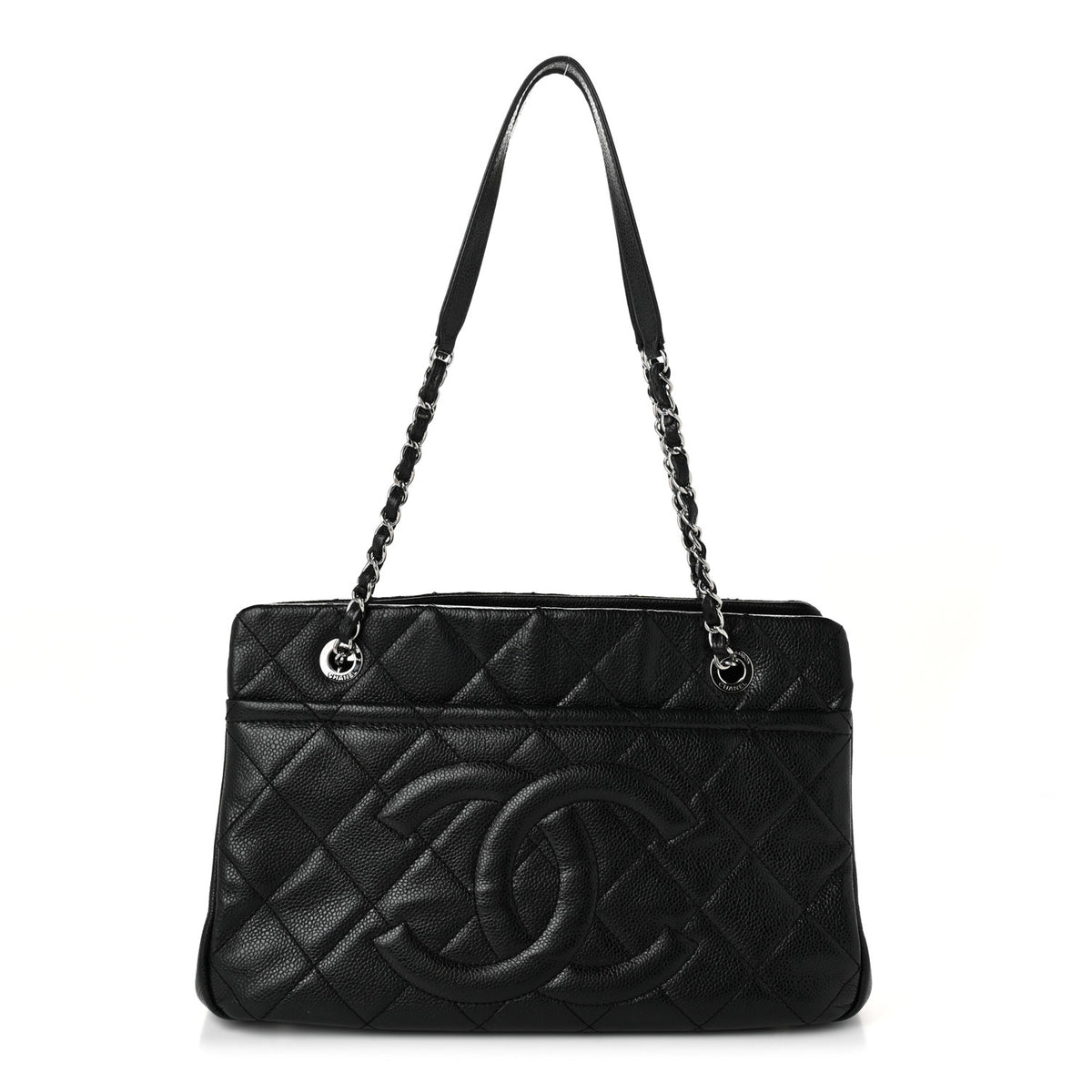 Caviar Quilted Timeless CC Soft Tote Black