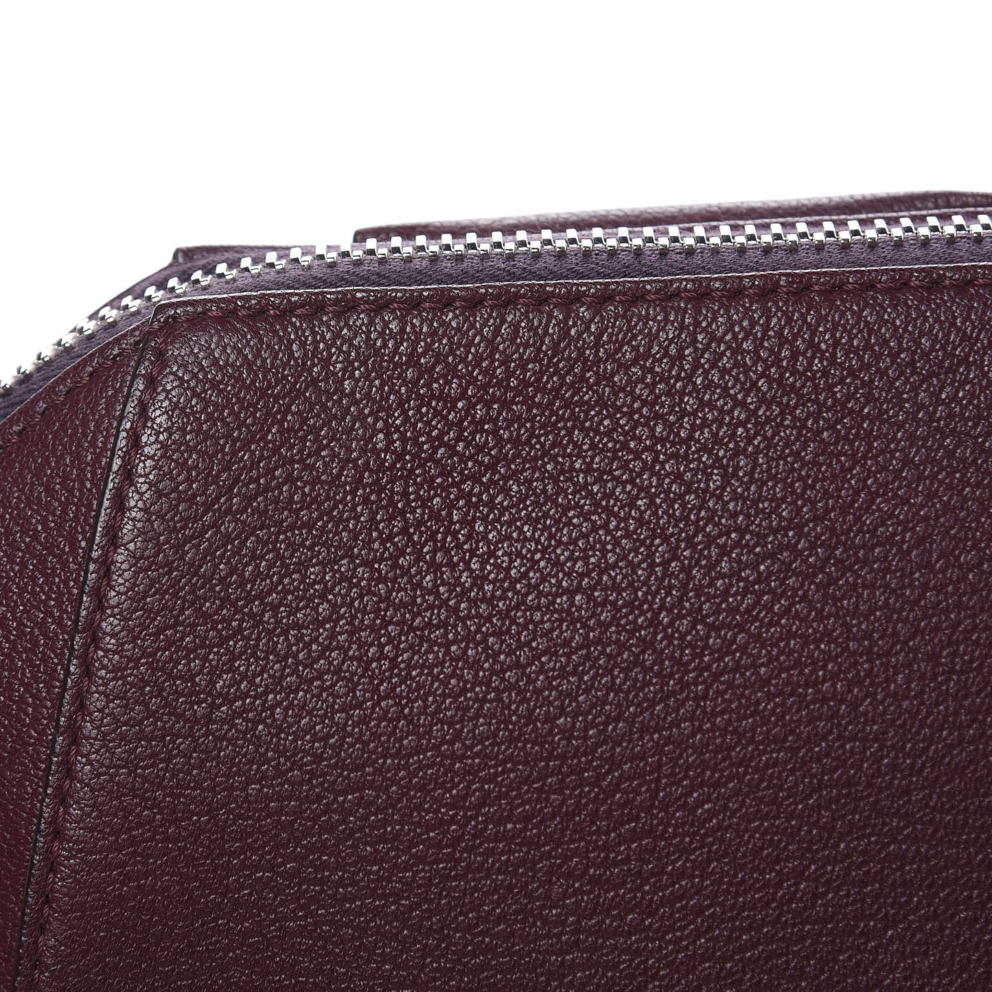 Sugar Goatskin Small Antigona Beauty Wristlet Oxblood