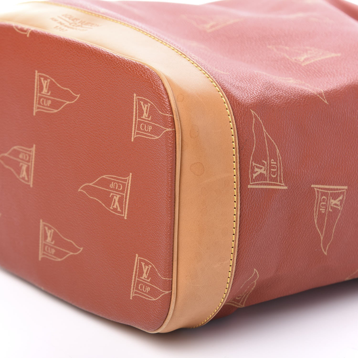 Louis Vuitton Canvas Americas Cup 1995 Saint Tropez Drawstring Bag Red 8 of 9