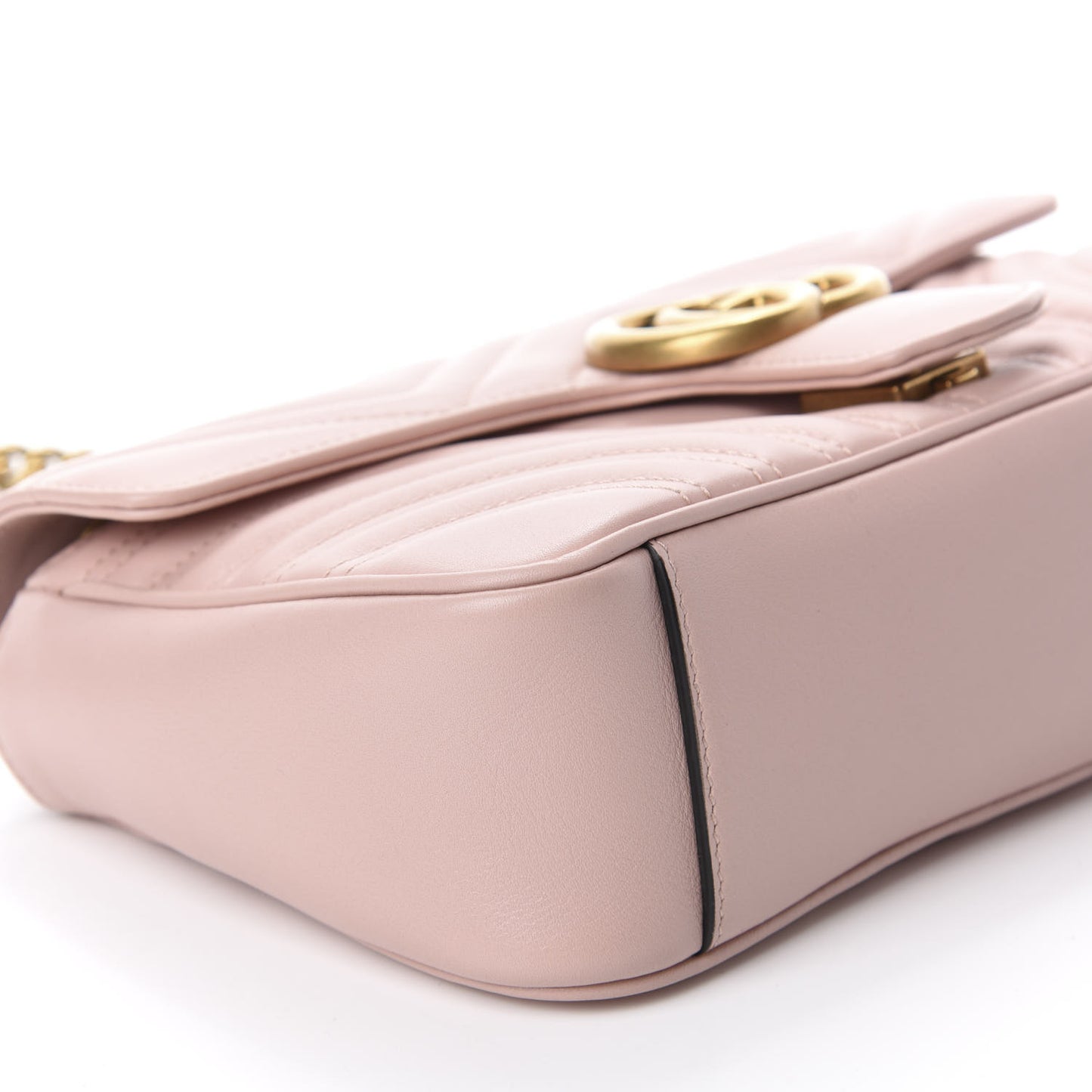 Calfskin Matelasse Small GG Marmont Shoulder Bag Perfect Pink
