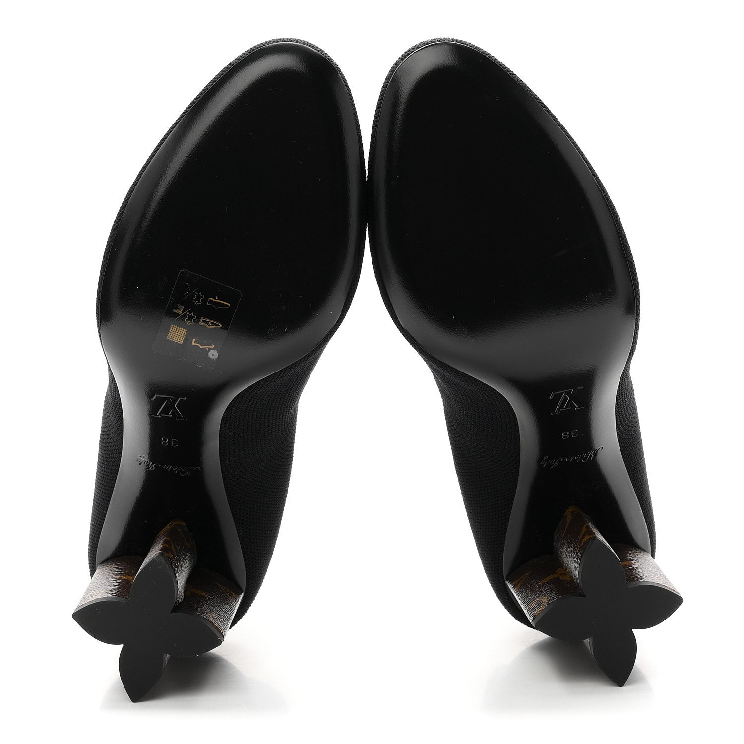 Louis Vuitton Monogram Stretch Fabric Silhouette Ankle Boots 38 Black 6 of 8