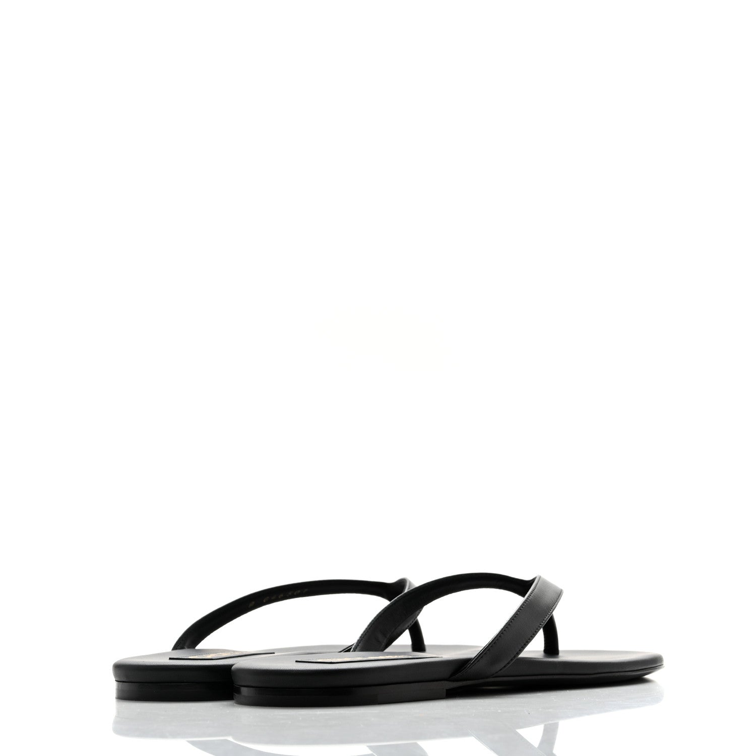 Chanel Shiny Lambskin Crystal CC Thong Sandals 40 Black 5 of 11