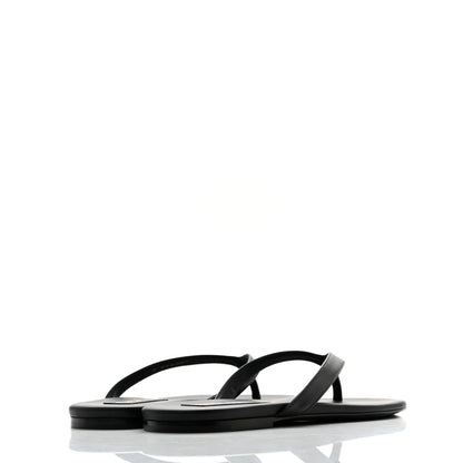 Chanel Shiny Lambskin Crystal CC Thong Sandals 40 Black 5 of 11