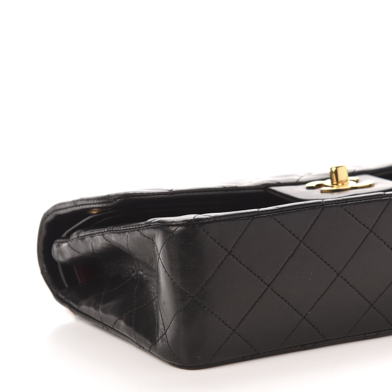 Chanel Lambskin Quilted Small Double Flap Black 10 of 12