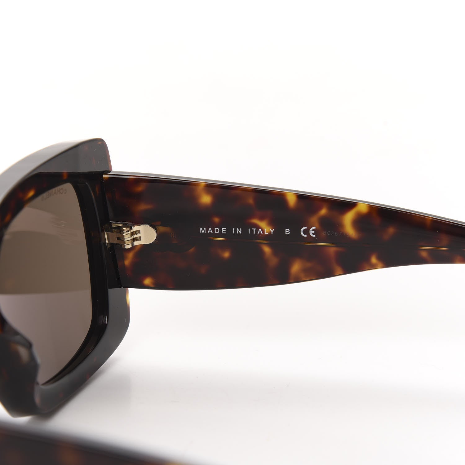 Chanel Acetate Rectangle Sunglasses 5435 Tortoise 3 of 6