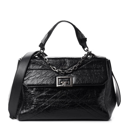 Givenchy Creased Patent Calfskin Medium ID Flap Black 1 of 13
