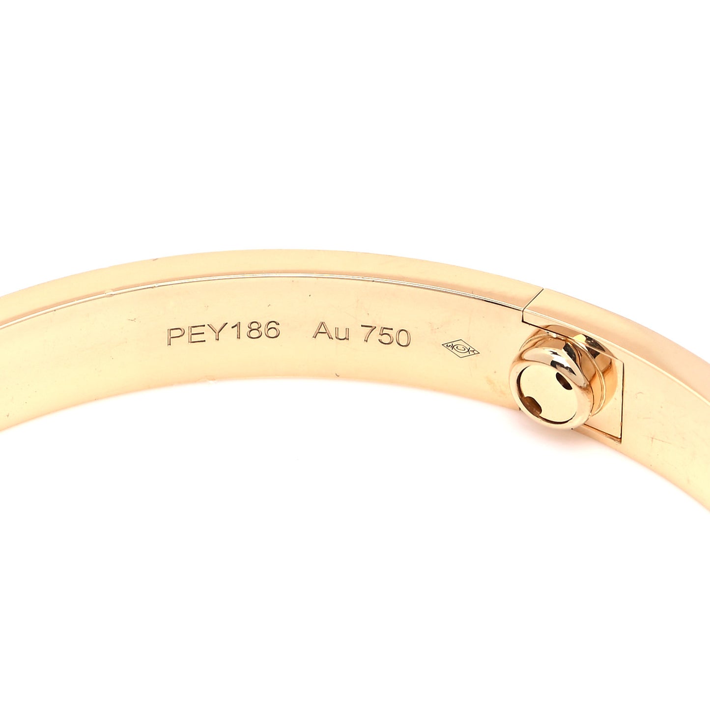 18K Yellow Gold 4 Diamond LOVE Bracelet 18