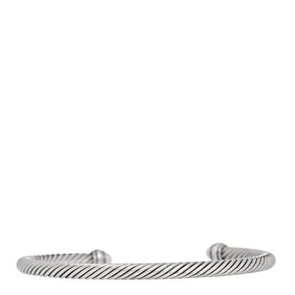 David Yurman Sterling Silver 18K Yellow Gold Cultured Pearl 4mm Cable Classics Bracelet 2 of 4