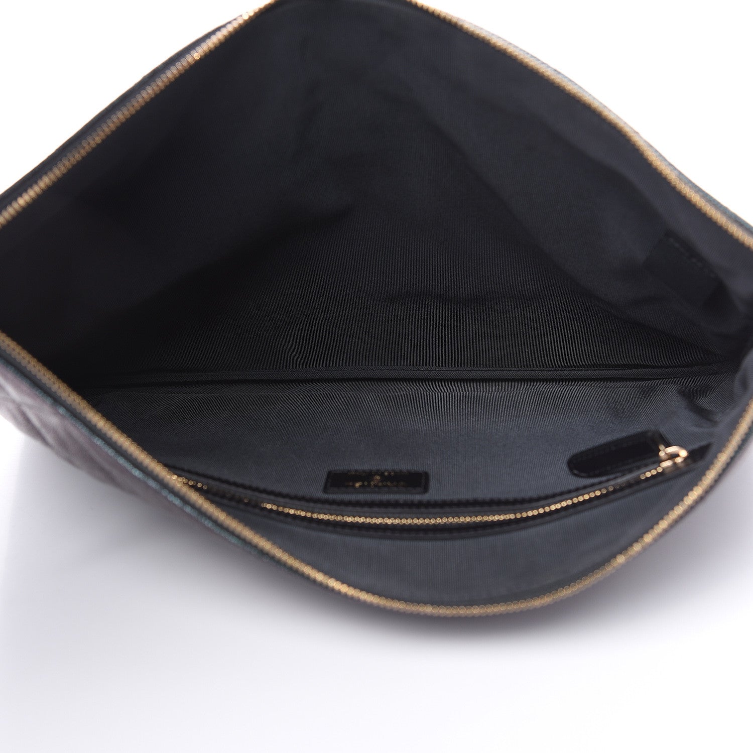 Chanel Iridescent Caviar Medium Night by the C Pouch Clutch Black 5 of 8