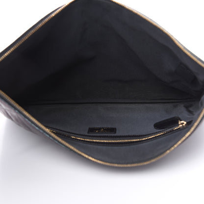 Chanel Iridescent Caviar Medium Night by the C Pouch Clutch Black 5 of 8