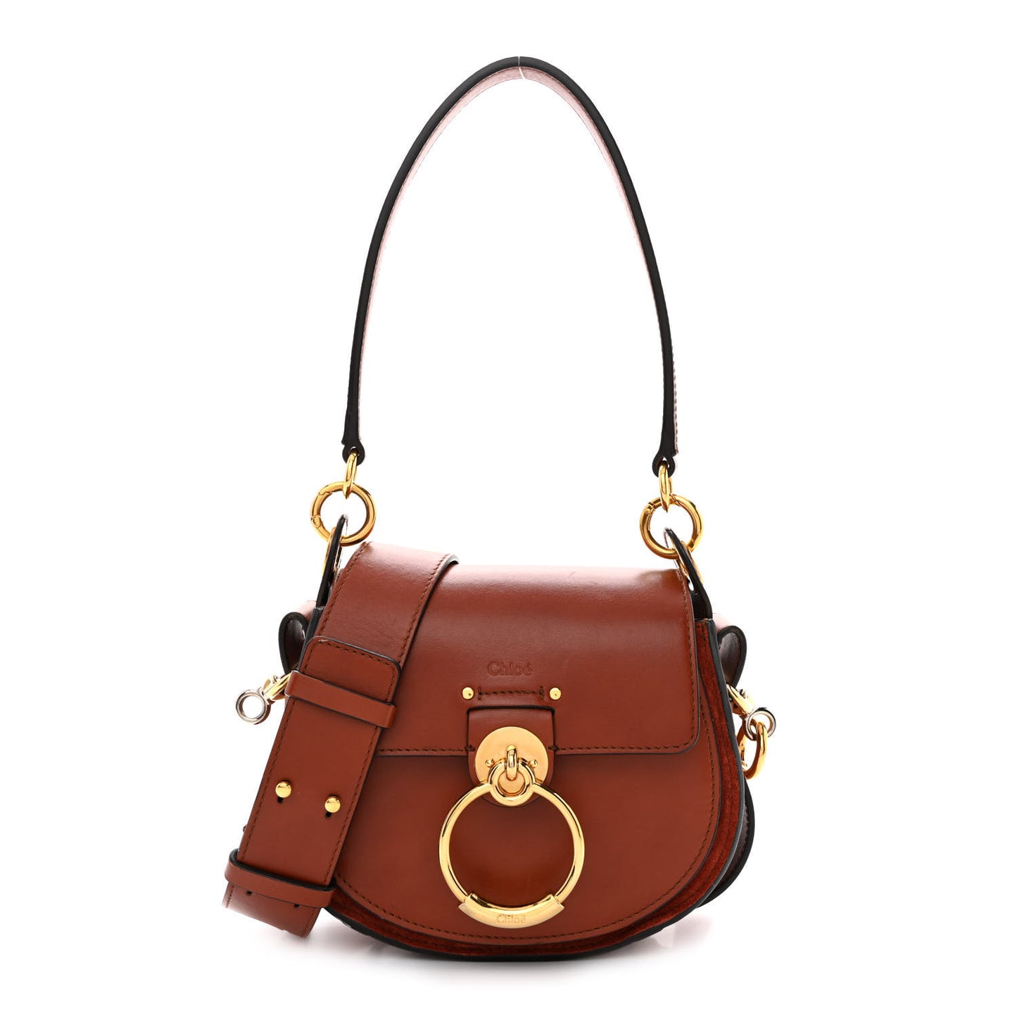Calfskin Small Tess Bag Sepia Brown