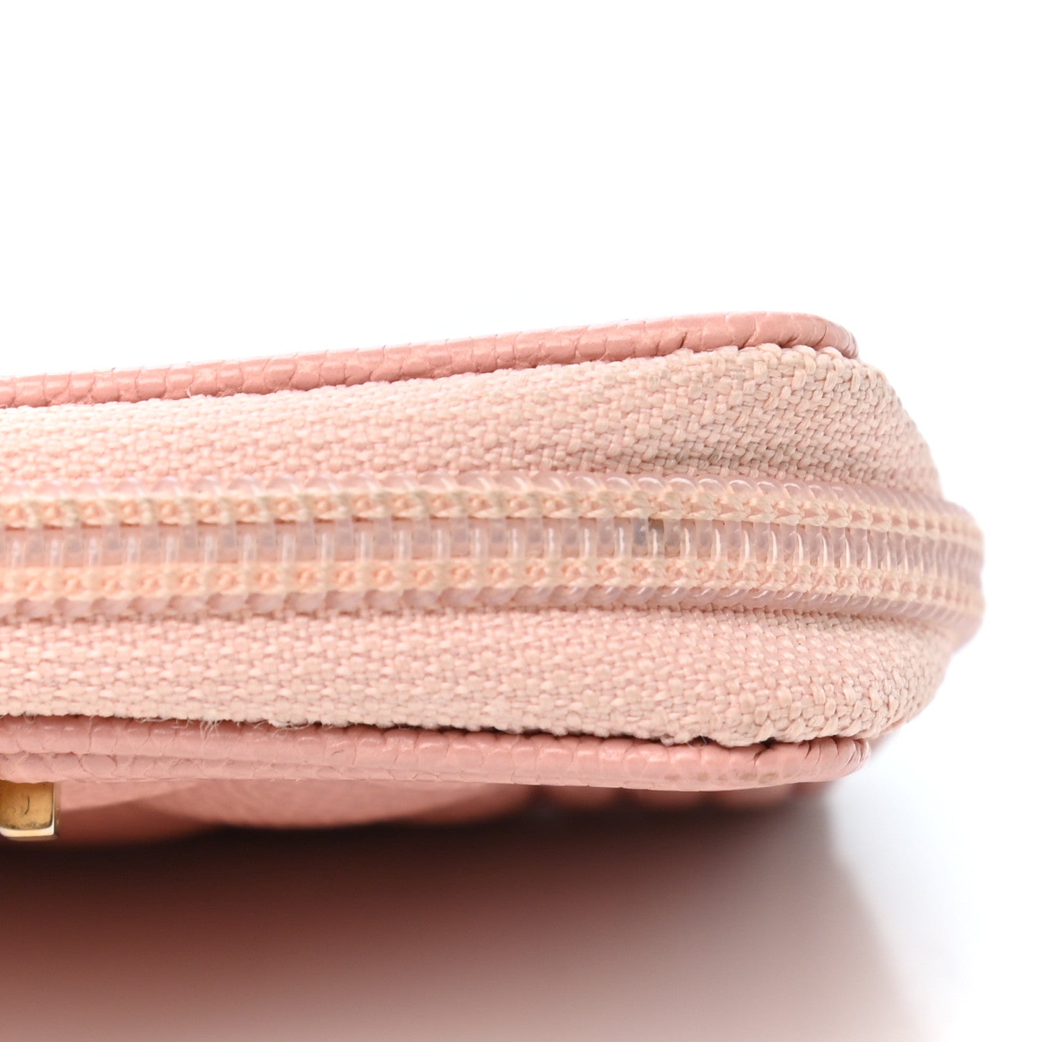 Chanel Caviar Quilted Boy Zip Around Coin Purse Wallet Light Pink 9 of 13