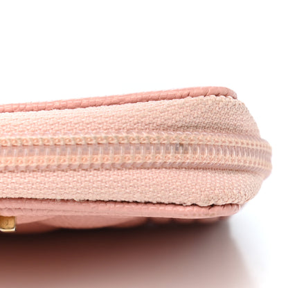 Chanel Caviar Quilted Boy Zip Around Coin Purse Wallet Light Pink 9 of 13